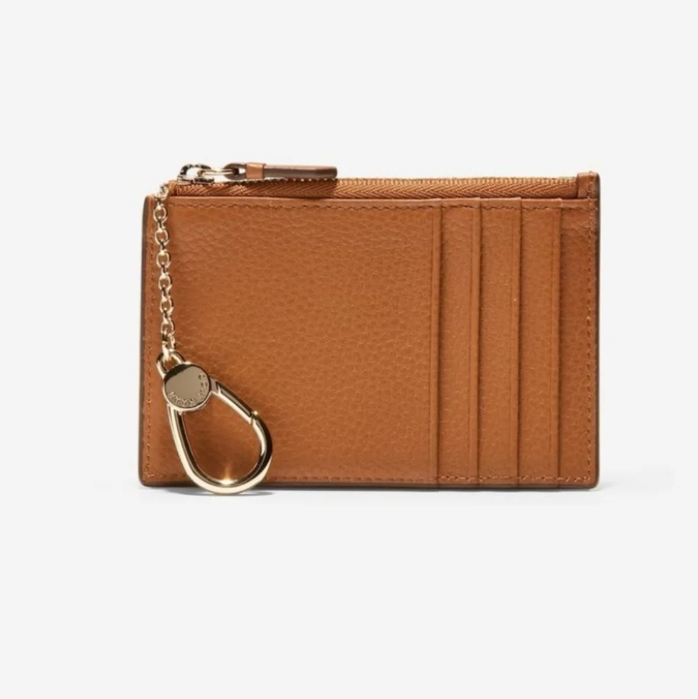 NWT Cole Haan Leather Zip Card Case